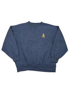 Vintage 90s Disney World XL Navy Sweatshirt With Tigger Soccer Embroidery